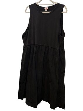 j crew pleated ballet dress J.Crew Pleated Ballet Dress In Stretch Cotton Blend In Black